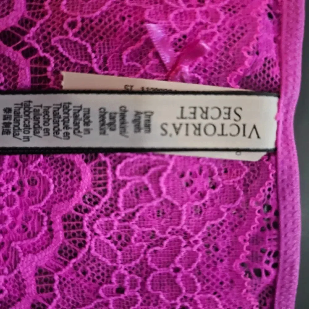 Victoria's Secret Dream Angels Pink Allure Shine Cheekini Panty Size XL
